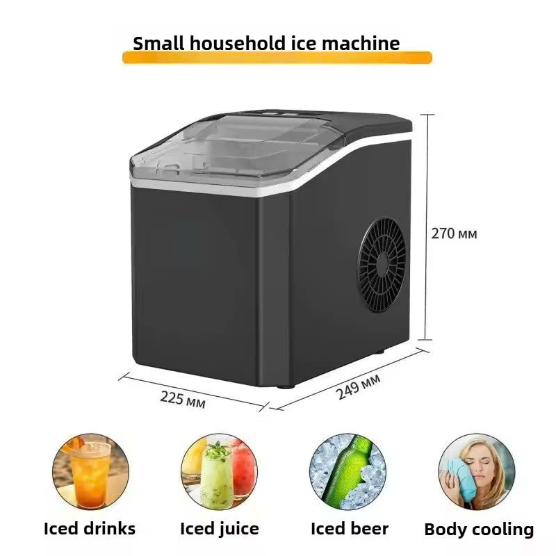 Portable Ice Nugget Maker – 26.5lbs Daily Output, Self-Cleaning, 9 Ice Cubes in 6 Minutes, Perfect for Kitchens, Parties, Camping & RVs
