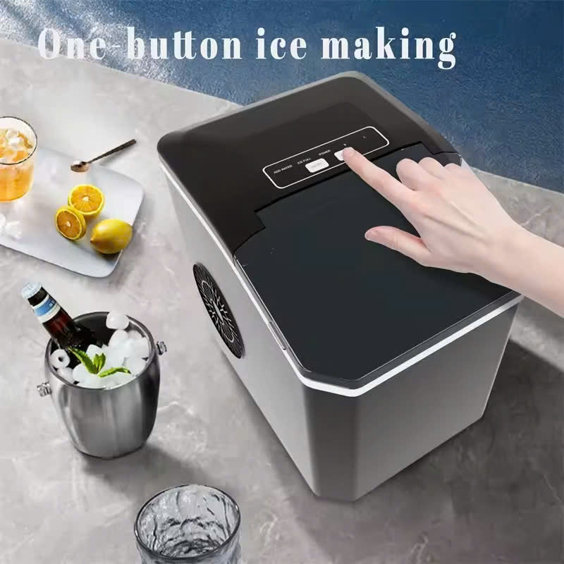 Portable Ice Nugget Maker – 26.5lbs Daily Output, Self-Cleaning, 9 Ice Cubes in 6 Minutes, Perfect for Kitchens, Parties, Camping & RVs