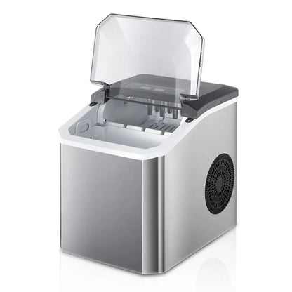 Portable Ice Nugget Maker – 26.5lbs Daily Output, Self-Cleaning, 9 Ice Cubes in 6 Minutes, Perfect for Kitchens, Parties, Camping & RVs