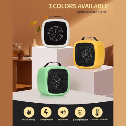 Portable Indoor Space Heater with 2-Second Fast Heating, Compact and Portable Design
