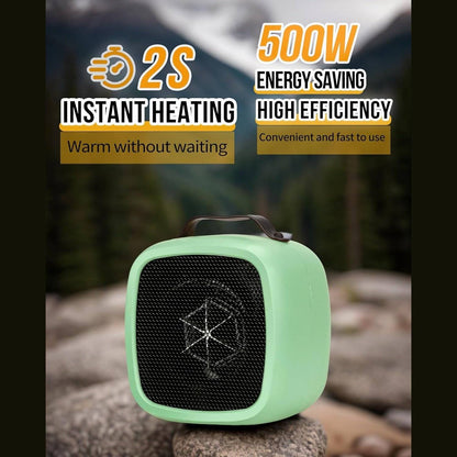 Portable Indoor Space Heater with 2-Second Fast Heating, Compact and Portable Design