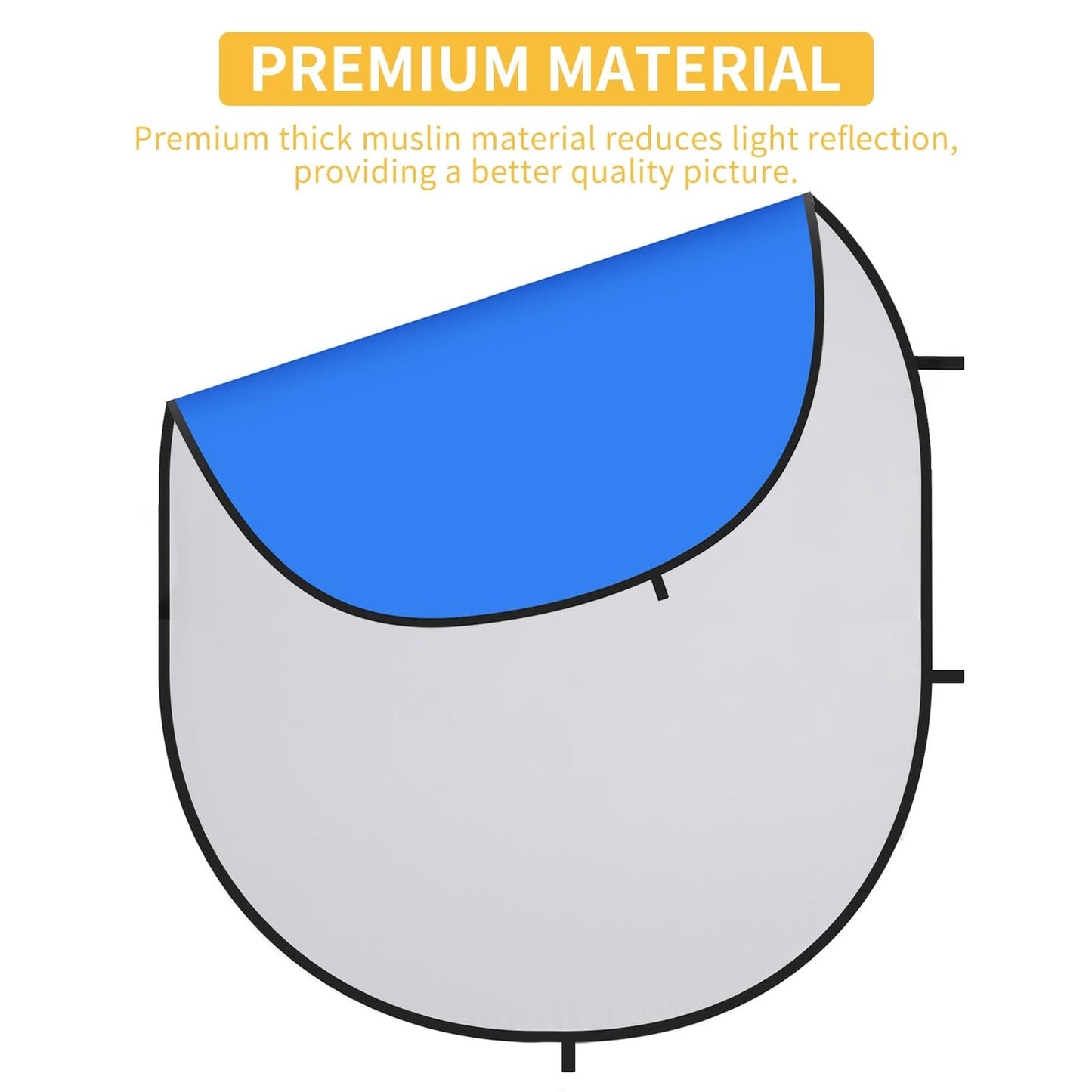 Portable Screen - 2 in 1 Double Sided Pop Up Collapsible Backdrop for Photo, Video Shooting, Live Streaming & Gaming
