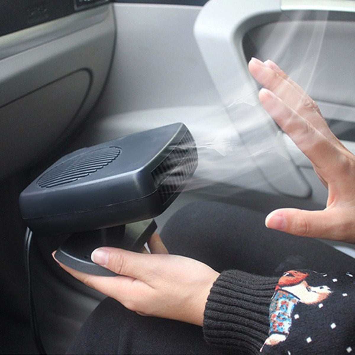 Premium Portable Car Heater Windshield Defroster Plug In 200W 12/24 Volt Space Heater For Cars