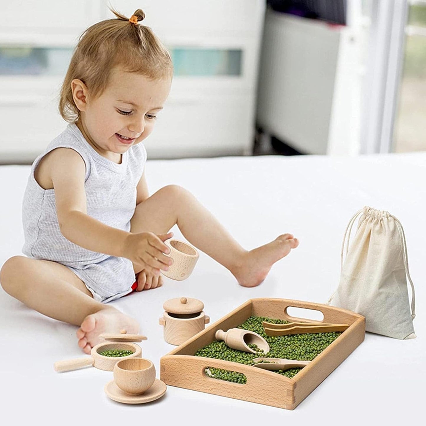 Classic Wooden Play Kitchen for Kids - Pexav