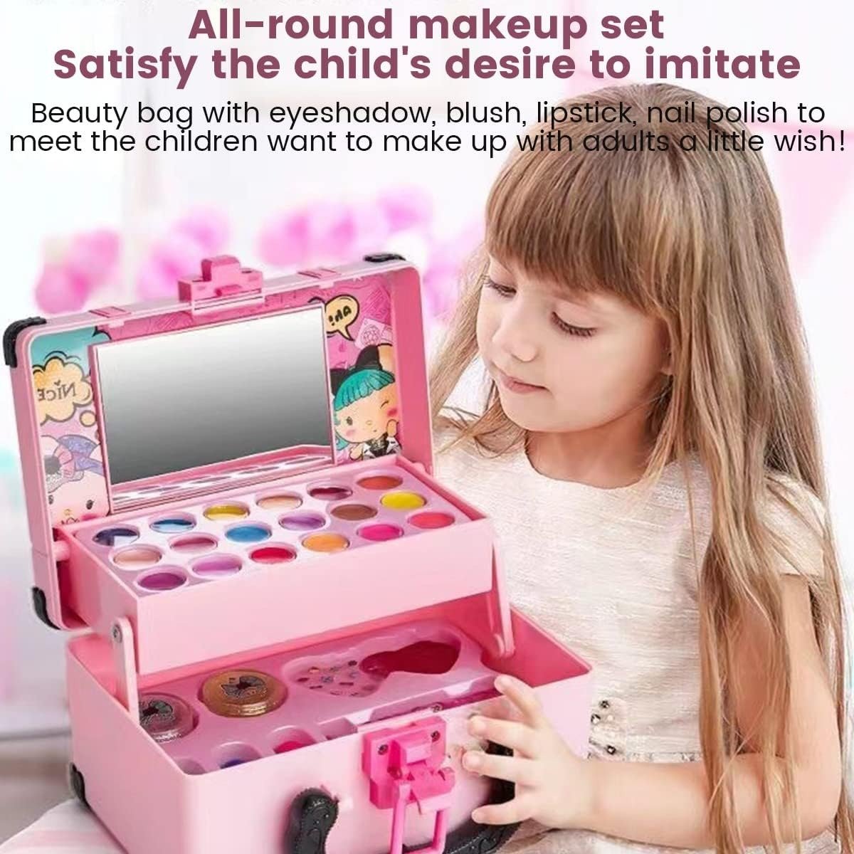 Princess Makeup Set – Glamorous and Fun for Kids, Washable & Non-Toxic, Realistic Pretend Play, Safe for Ages 3+