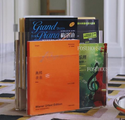 Wooden Magazine Holder Standing Shelf