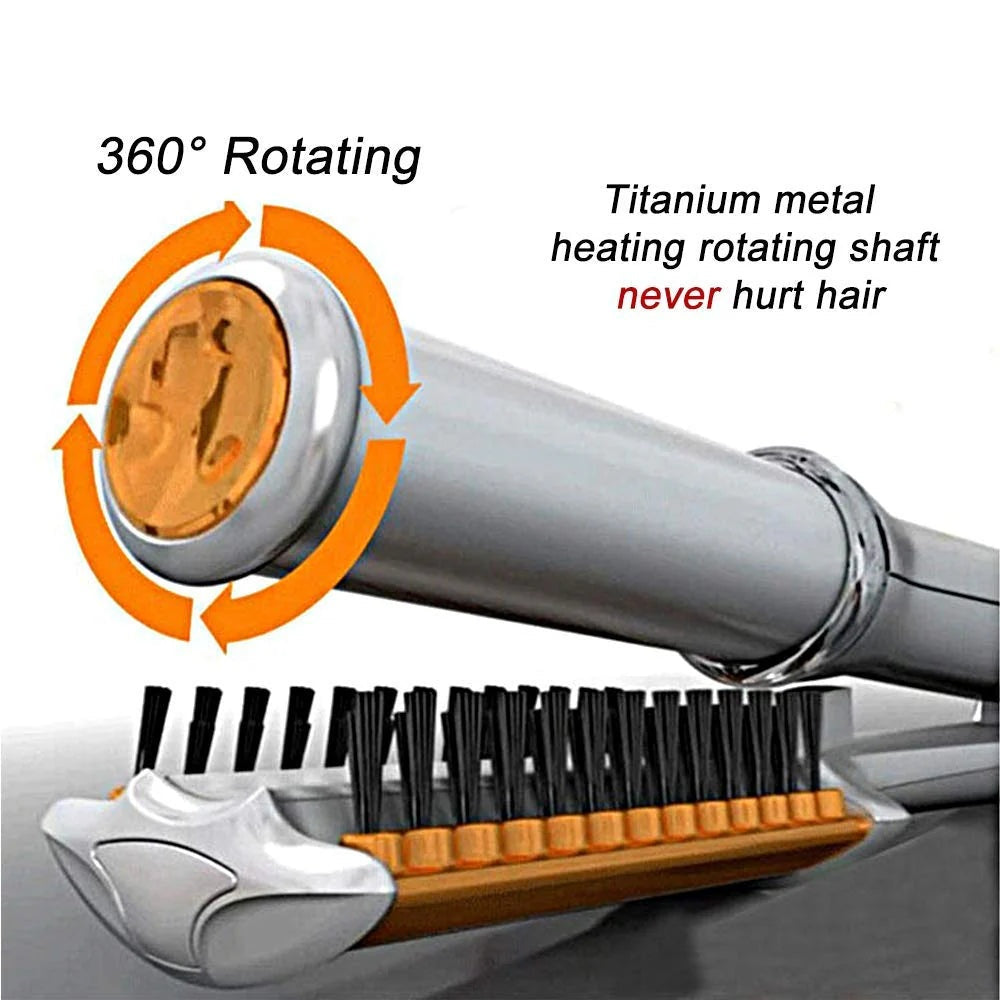 Professional 2 In 1 Rotating Iron Hair Brush
