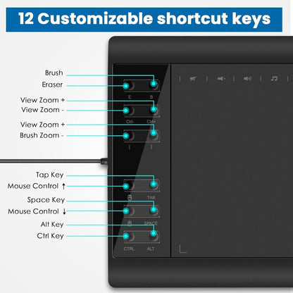 Professional Artist Digital Drawing Sketch Pad, Graphics Drawing Tablet