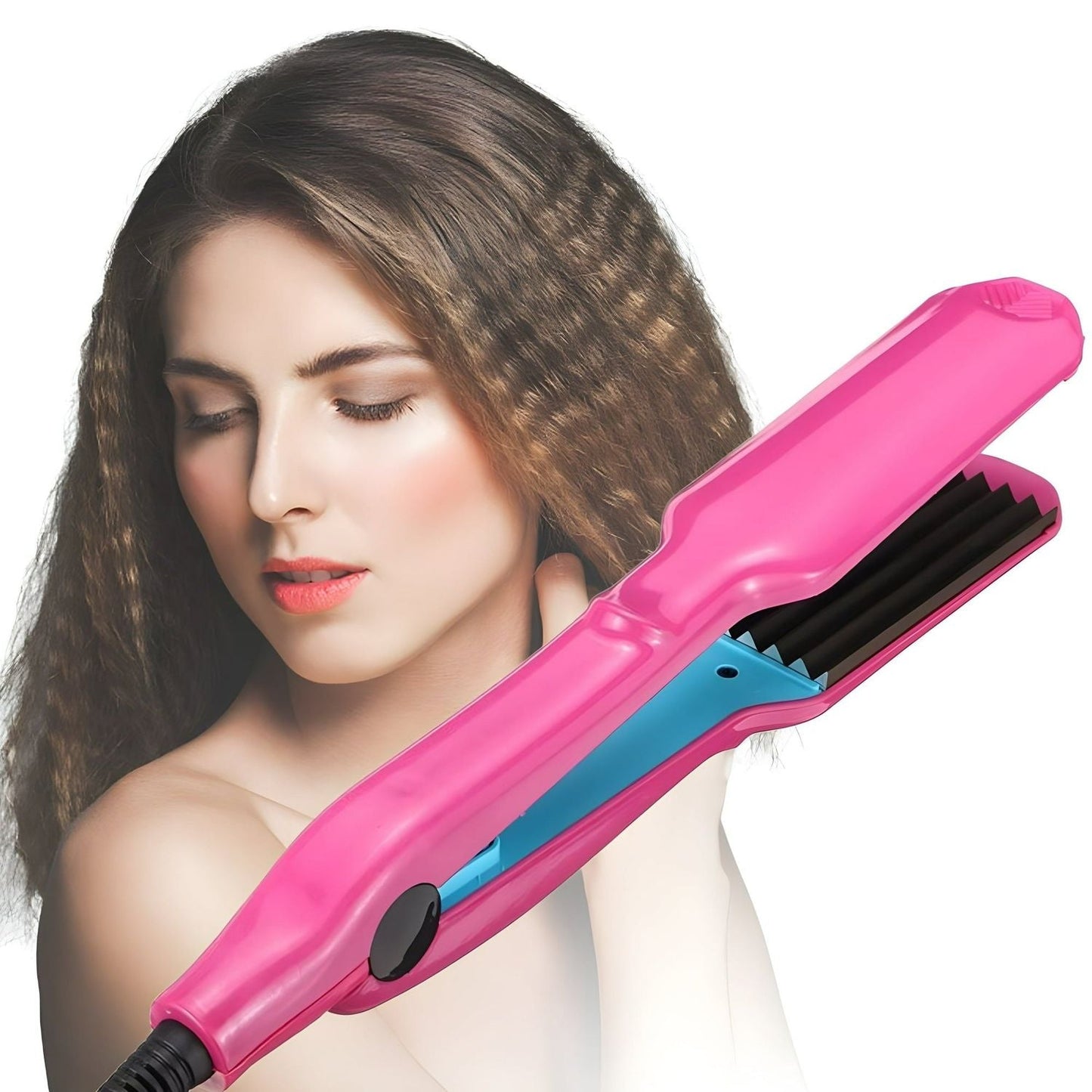 Ceramic Hair Curling Iron with Adjustable Heat Setting - Pexav
