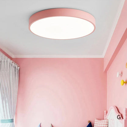 Simple White LED Ceiling Fixture Flush Mount Light