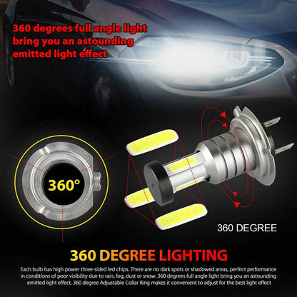 Bright 4x H7 LED Car Headlight Bulbs Kit