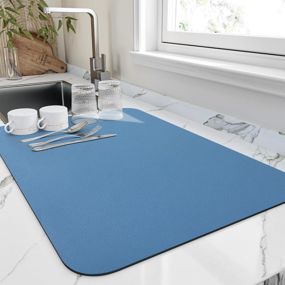 Fast Drying Dish Mat – Absorbent Kitchen Counter Top
