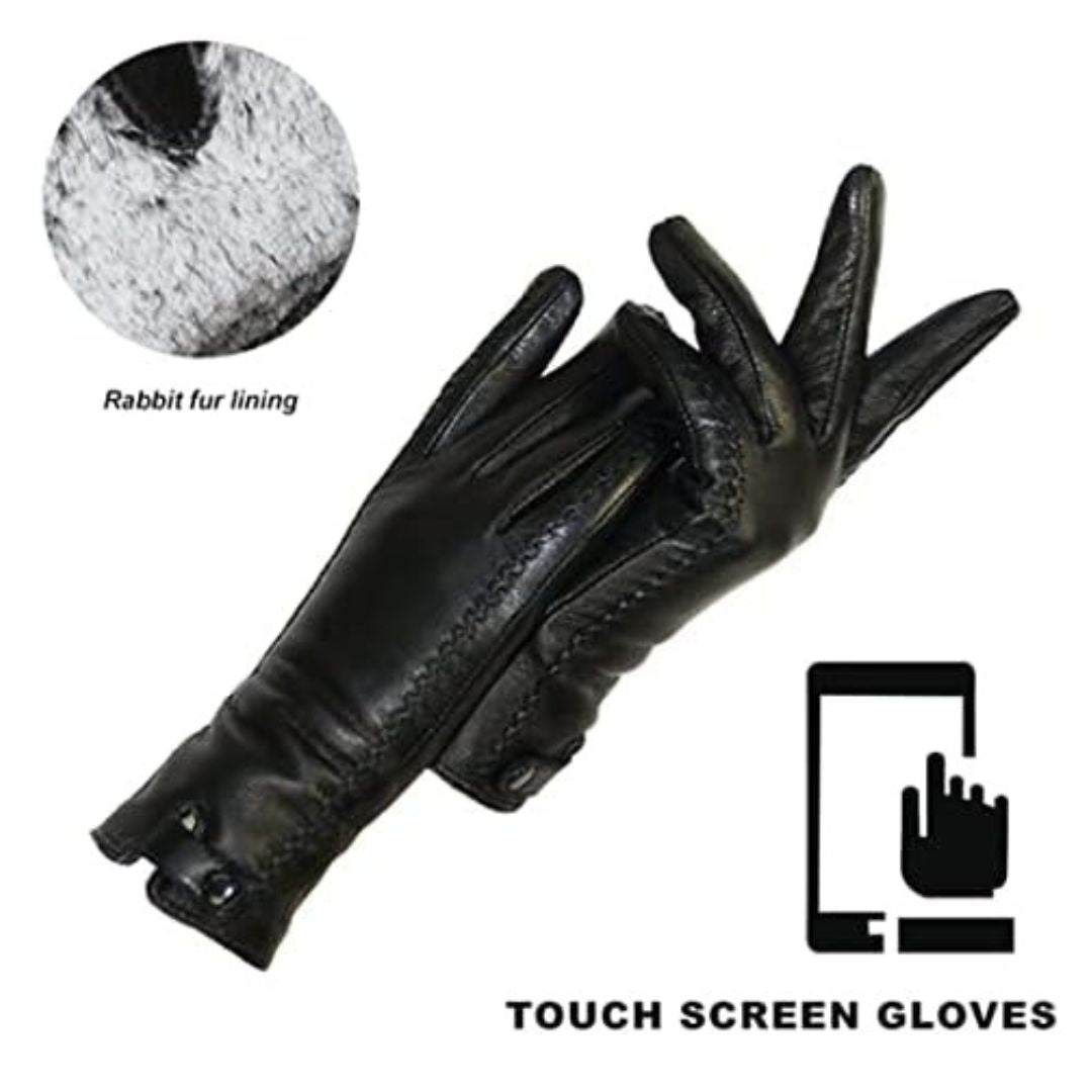 Classic Brown Insulated Leather Gloves