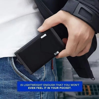 RFID Metal Smart Wallet Card Holder with Blocking Protection Anti-Theft Design Slim and Thin Style