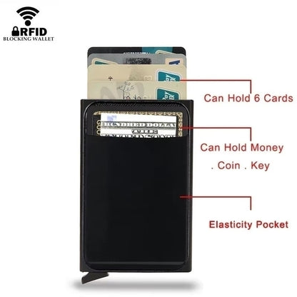 RFID Metal Smart Wallet Card Holder with Blocking Protection Anti-Theft Design Slim and Thin Style