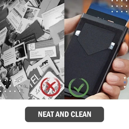RFID Metal Smart Wallet Card Holder with Blocking Protection Anti-Theft Design Slim and Thin Style