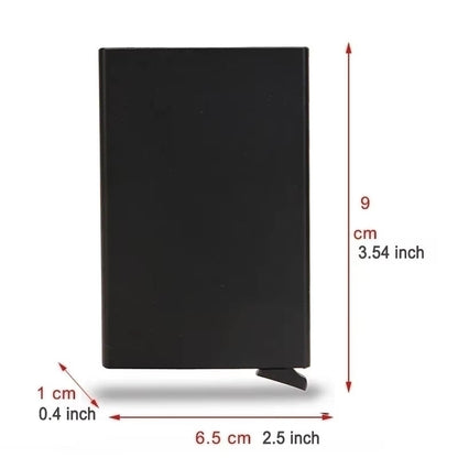 RFID Metal Smart Wallet Card Holder with Blocking Protection Anti-Theft Design Slim and Thin Style