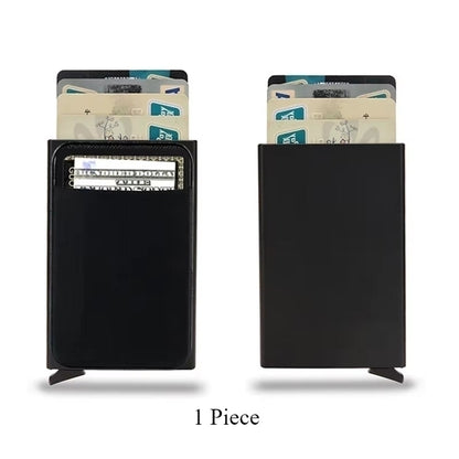 RFID Metal Smart Wallet Card Holder with Blocking Protection Anti-Theft Design Slim and Thin Style