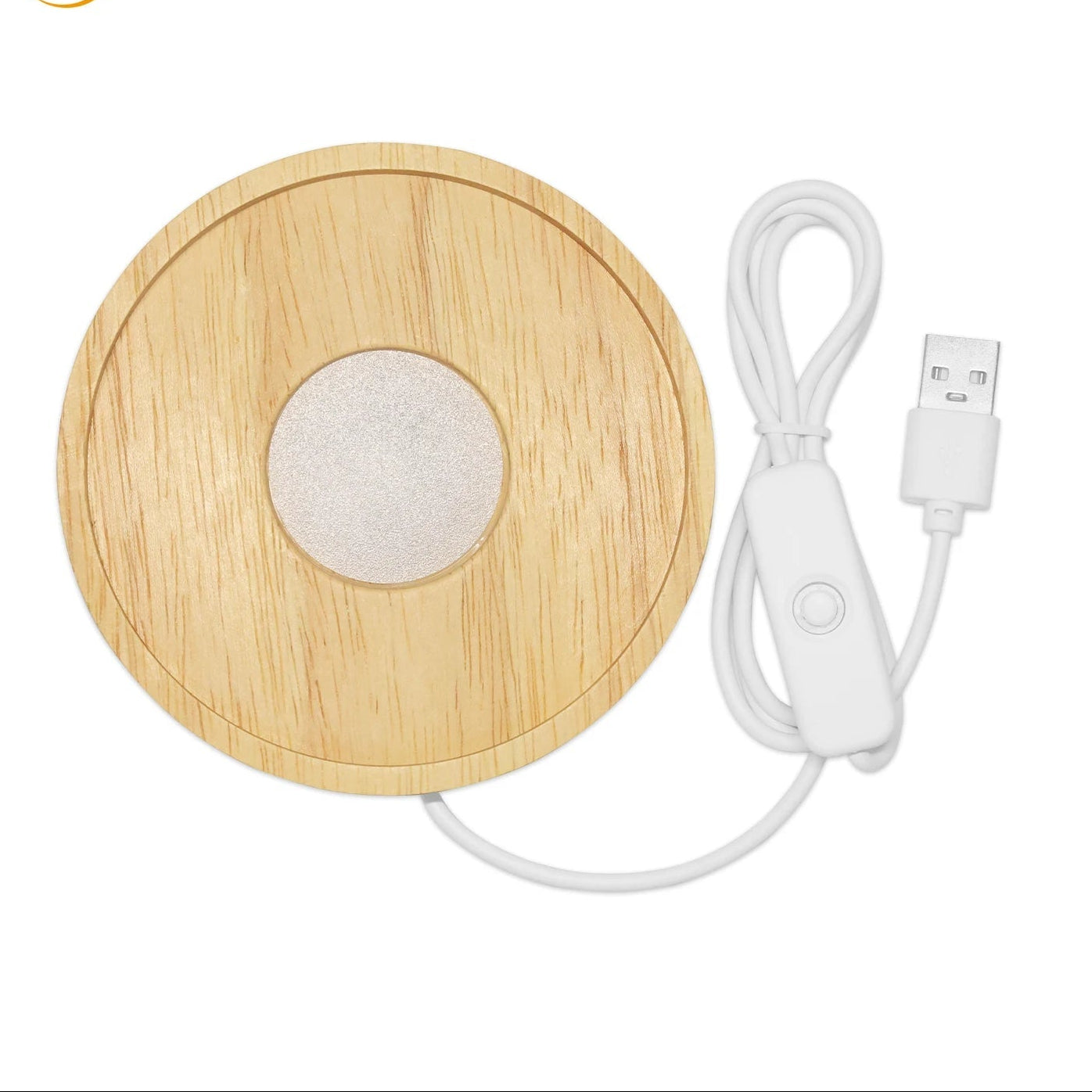 Colorful LED Table Lamp with Wood Base - Pexav