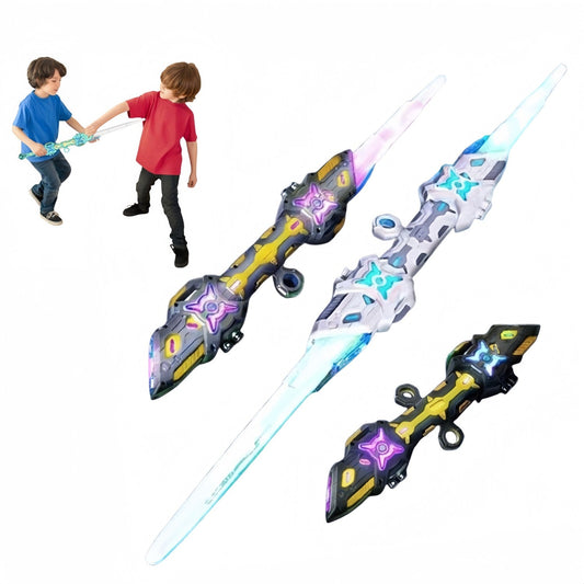 Colorful LED Double Lightsaber Toy with Sound Effects - Pexav