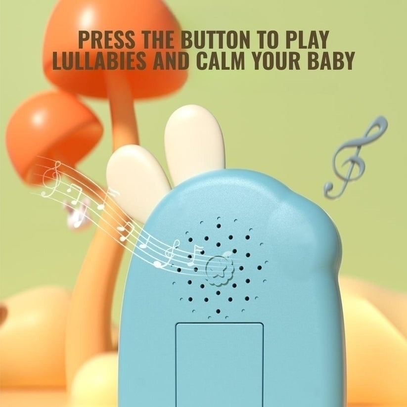 Rabbit Toy Educational Phone with Sound, Lights, Compact and Portable, Safe for Ages 6+ Months