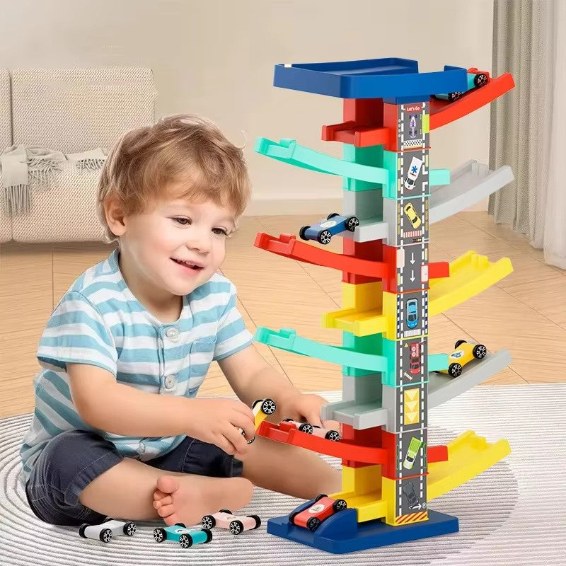 Car Ramp Toy with Slide and Parking Garage – Pexav