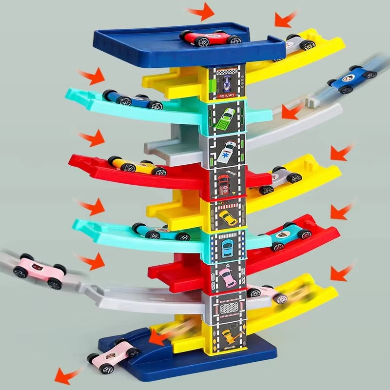 Car Ramp Toy with Slide and Parking Garage – Pexav