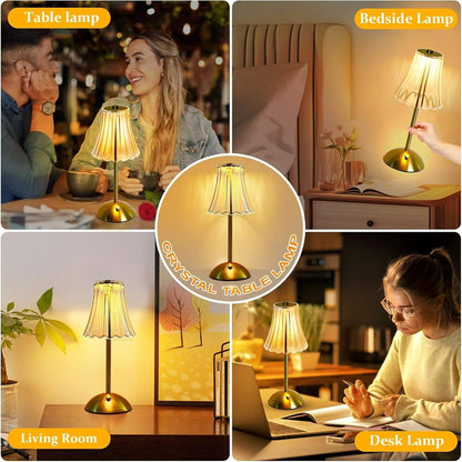 Rechargeable LED Table Lamp – Cordless Touch, Stepless Brightness Adjustment, Memory Function