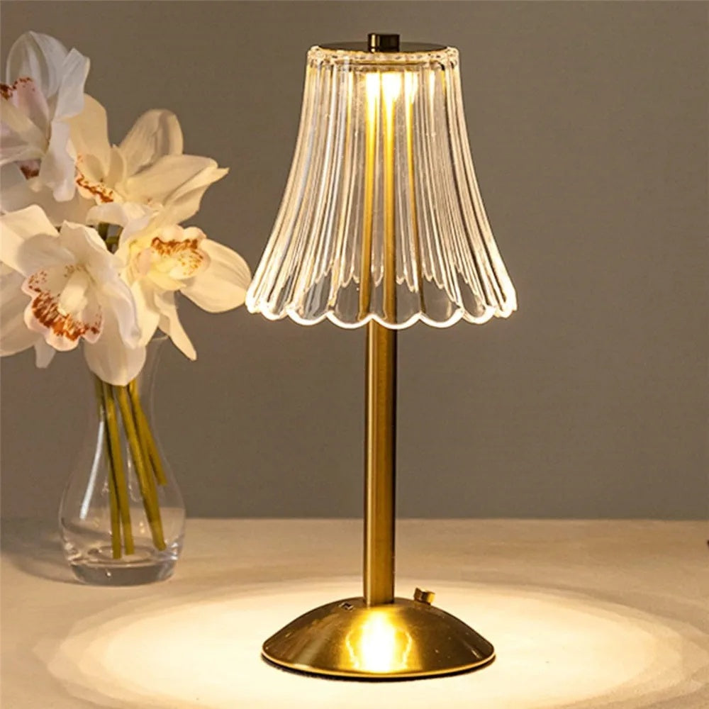Rechargeable LED Table Lamp – Cordless Touch, Stepless Brightness Adjustment, Memory Function