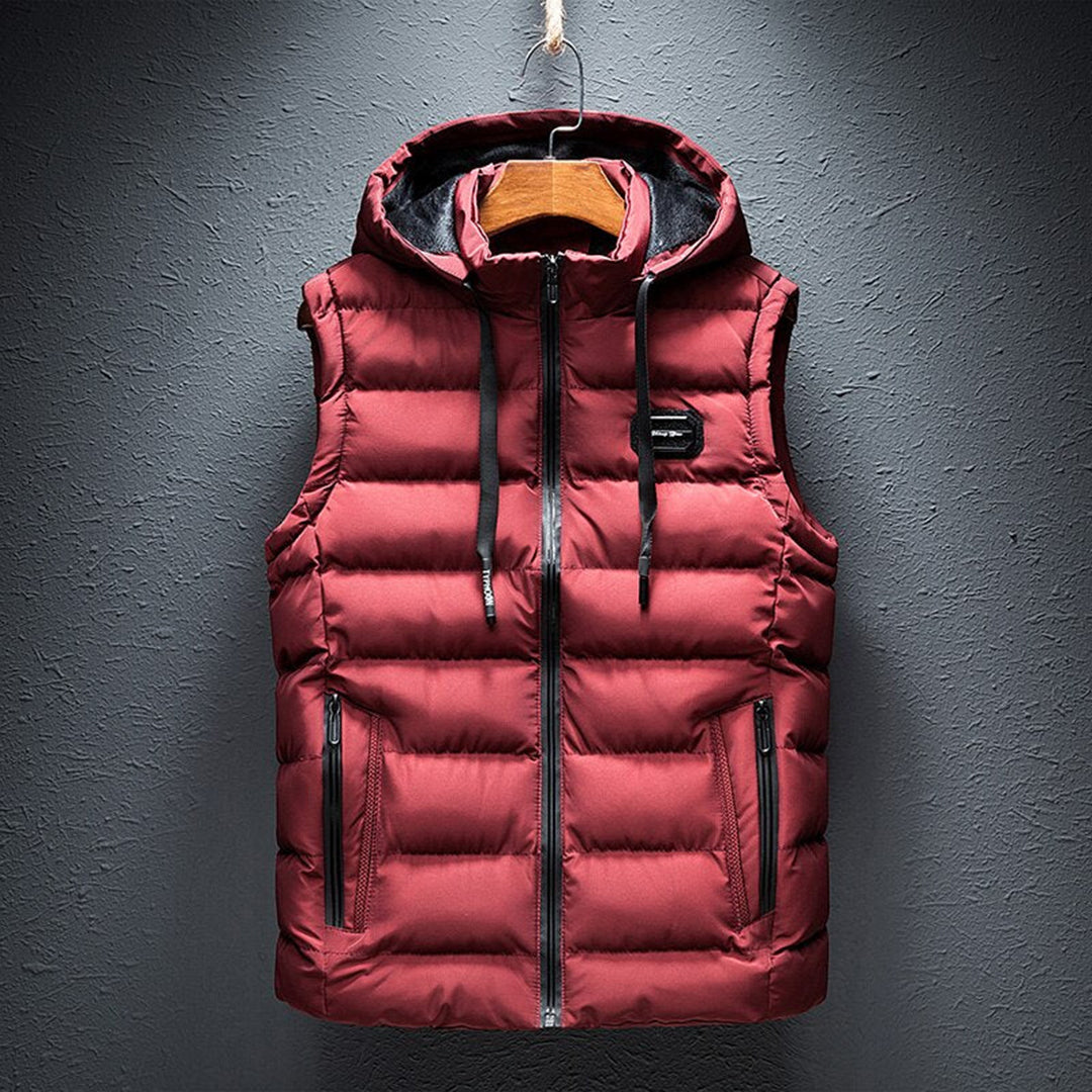 Warm Men's Padded Vest Waterproof Sleeveless Coat