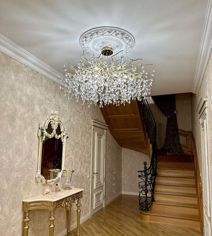 Elegant Crystal Drop Ceiling Lamp Indoor Light Fixture