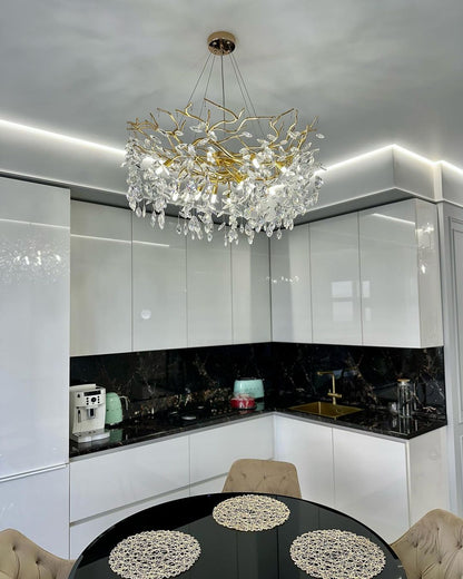 Elegant Crystal Drop Ceiling Lamp Indoor Light Fixture