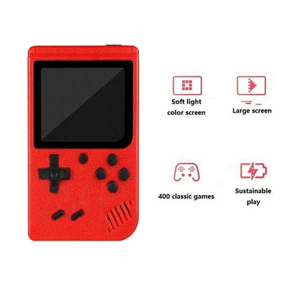 Retro Game Console with 400 Built-in Classic Games, TV Connectivity and Compact Design