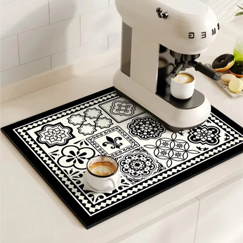 Waterproof Kitchen Coffee Mat with Colorful Designs - Pexav