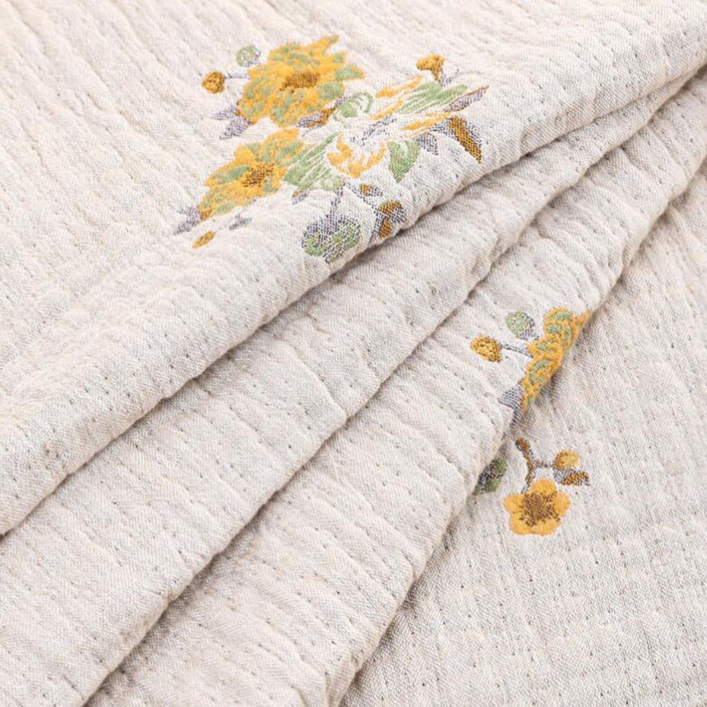 Soft Floral Throw Blanket, Classic Reversible Design