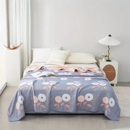 Soft Floral Throw Blanket All Season - Pexav