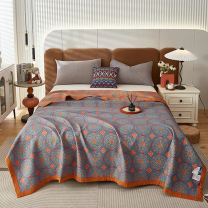 Soft Cotton Throw Blanket for Summer