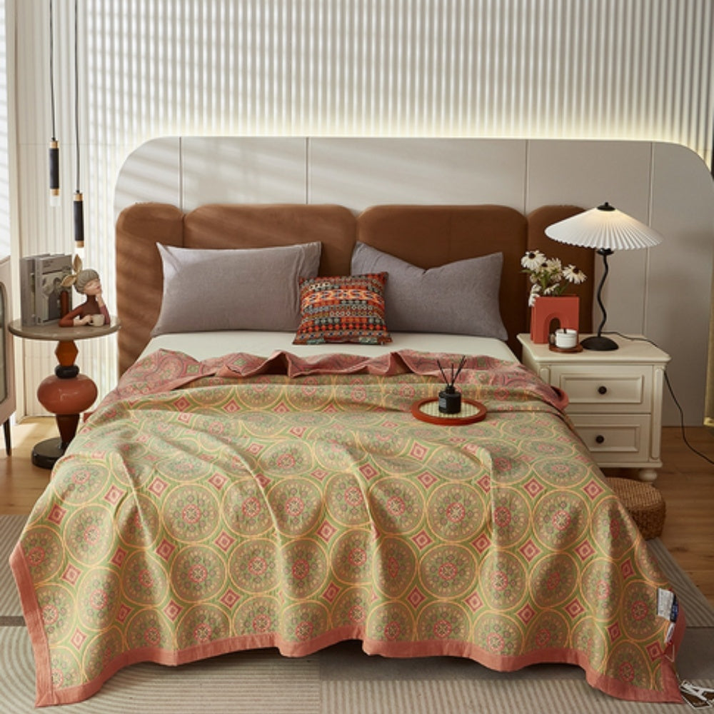 Soft Cotton Throw Blanket for Summer