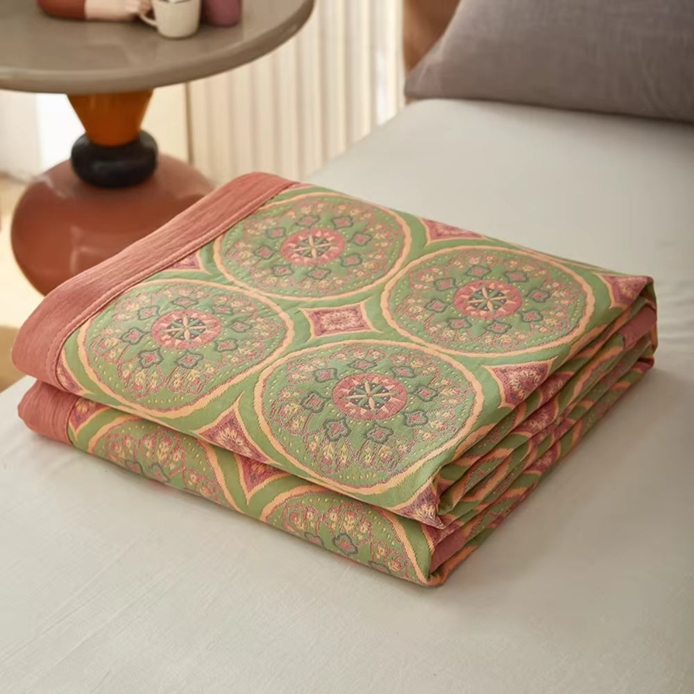 Soft Cotton Throw Blanket for Summer