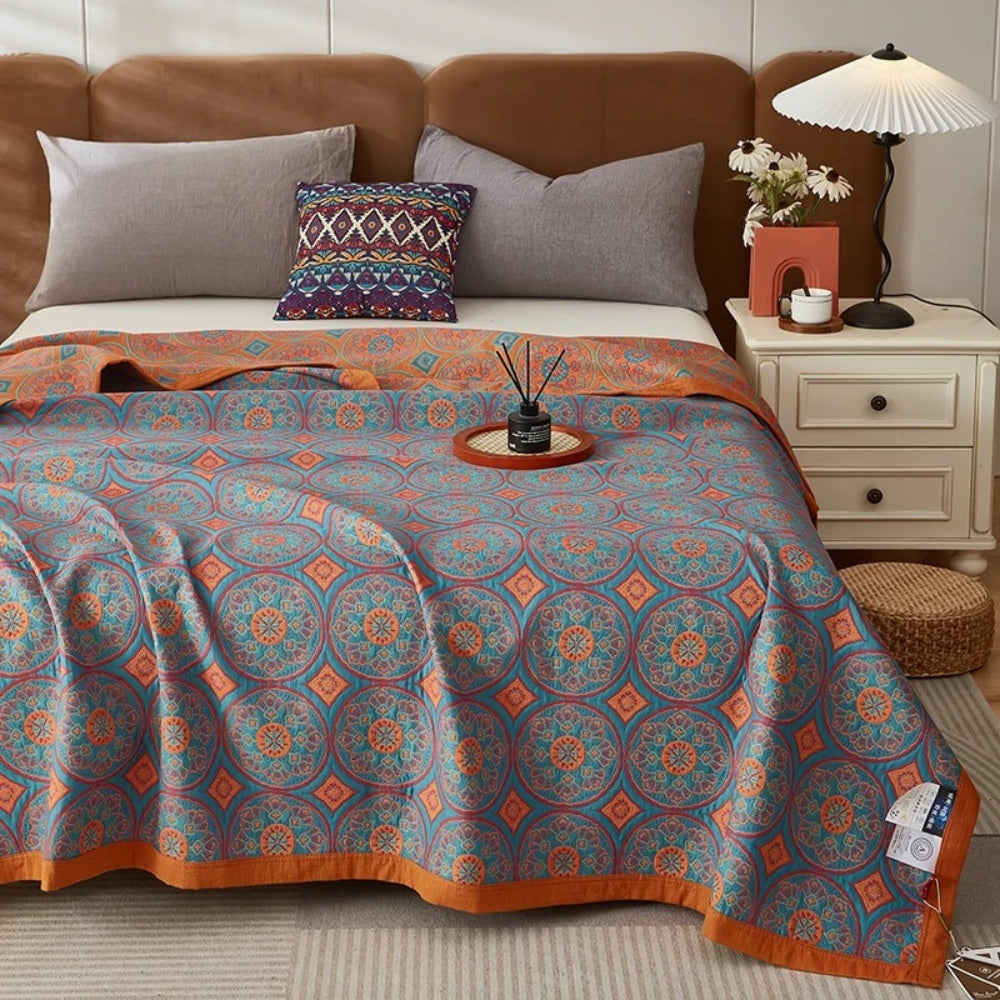 Soft Cotton Throw Blanket for Summer