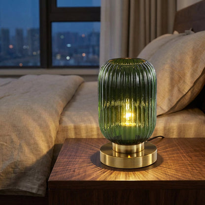 Textured Glass Desk Lamp - Pexav