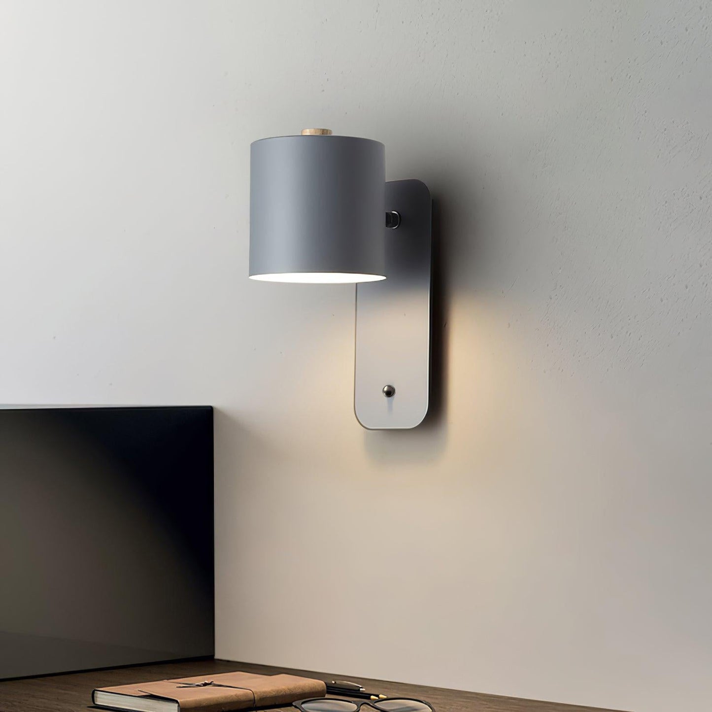 Rotatable Rechargeable Wall Lamp with Touch Control – Modern Cylinder Design for Indoor Use, USB Charging 3