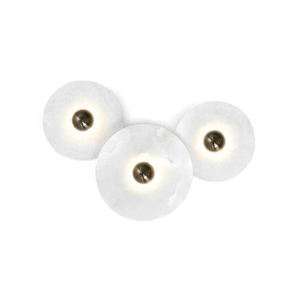 Classic White Round LED Wall Light Fixture - Pexav