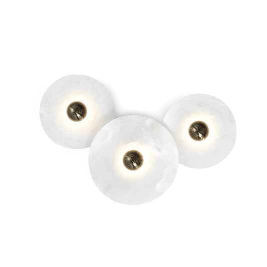 Classic White Round LED Wall Light Fixture - Pexav
