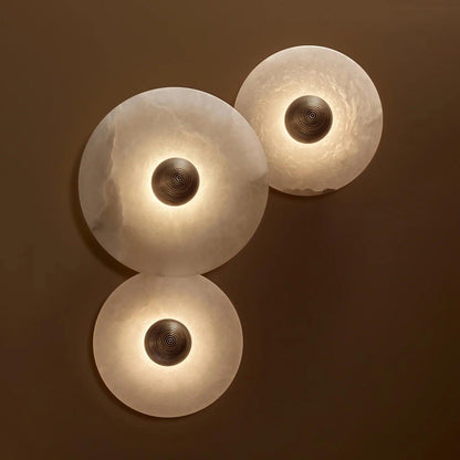 Classic White Round LED Wall Light Fixture