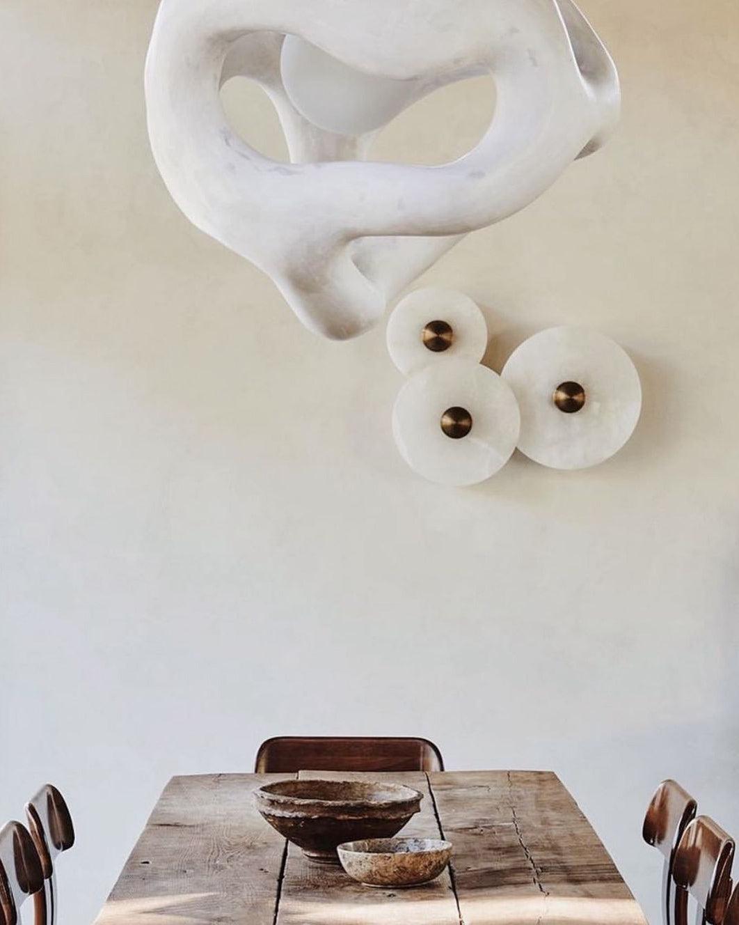 Classic White Round LED Wall Light Fixture