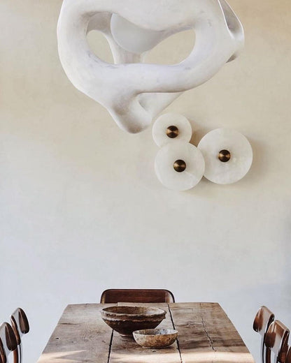 Classic White Round LED Wall Light Fixture