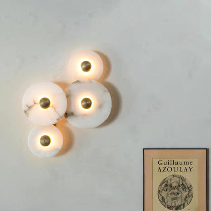 Classic White Round LED Wall Light Fixture