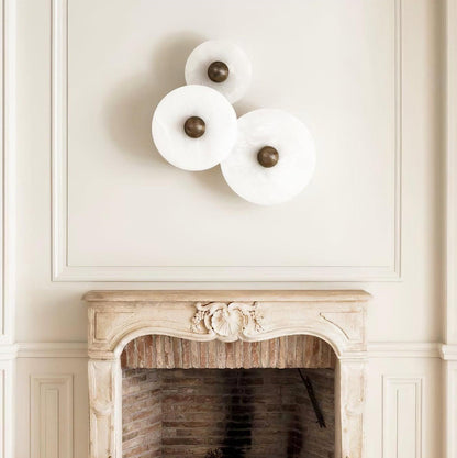 Classic White Round LED Wall Light Fixture