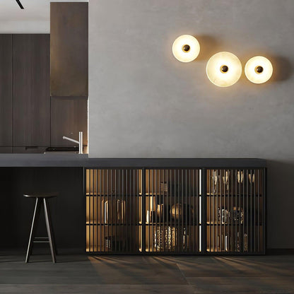 Classic White Round LED Wall Light Fixture